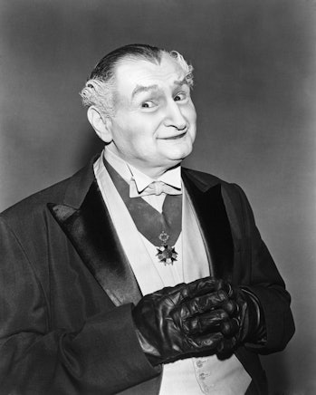 American actor Al Lewis (1923 - 2006) as Grandpa Munster, in a promotional portrait for the TV comed...