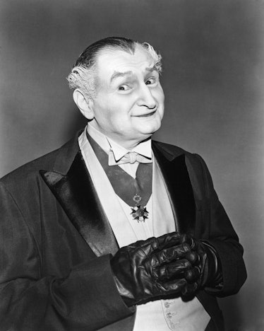 American actor Al Lewis (1923 - 2006) as Grandpa Munster, in a promotional portrait for the TV serie...