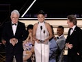 Steve Martin, Selena Gomez, and Martin Short at the 2022 Emmys