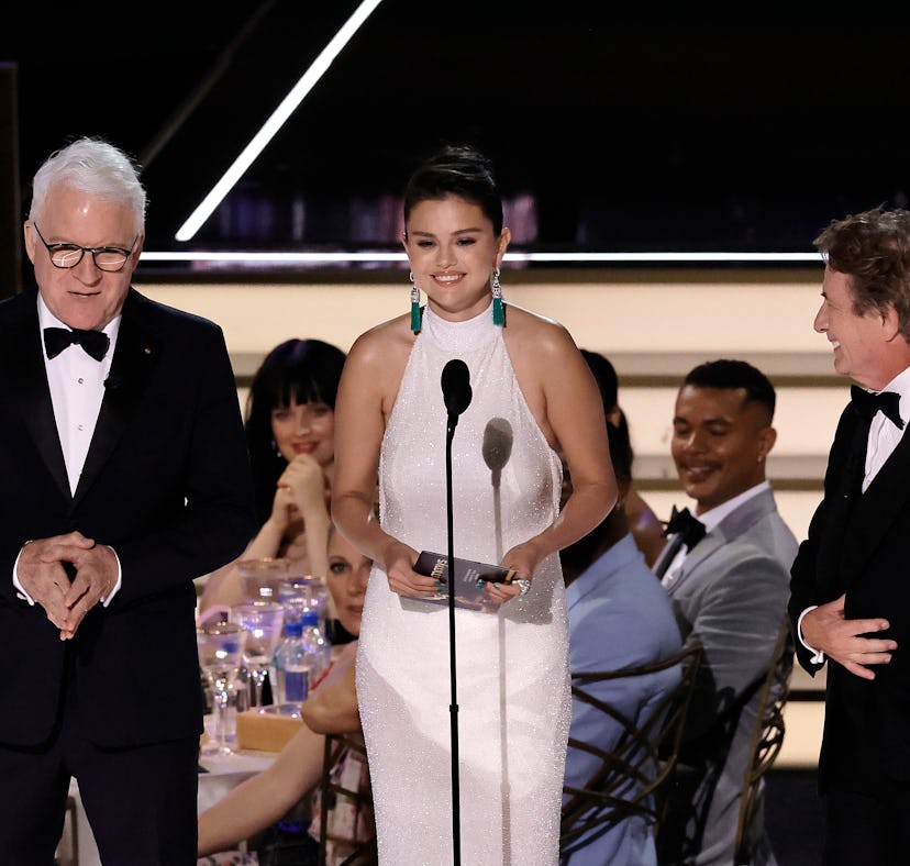 Steve Martin, Selena Gomez, and Martin Short at the 2022 Emmys