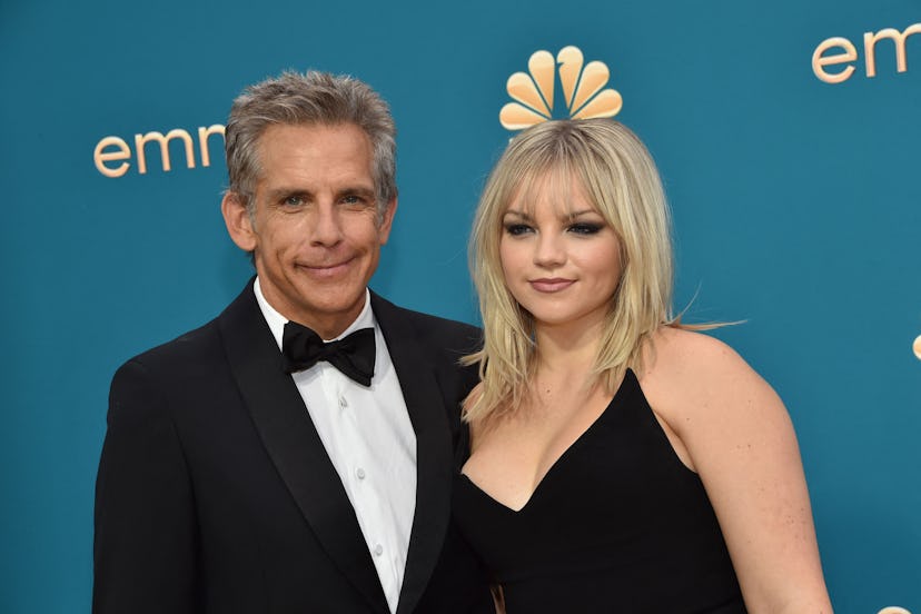 Actor Ben Stiller and his daughter Ella Stiller arrive for the 74th Emmy Awards at the Microsoft The...