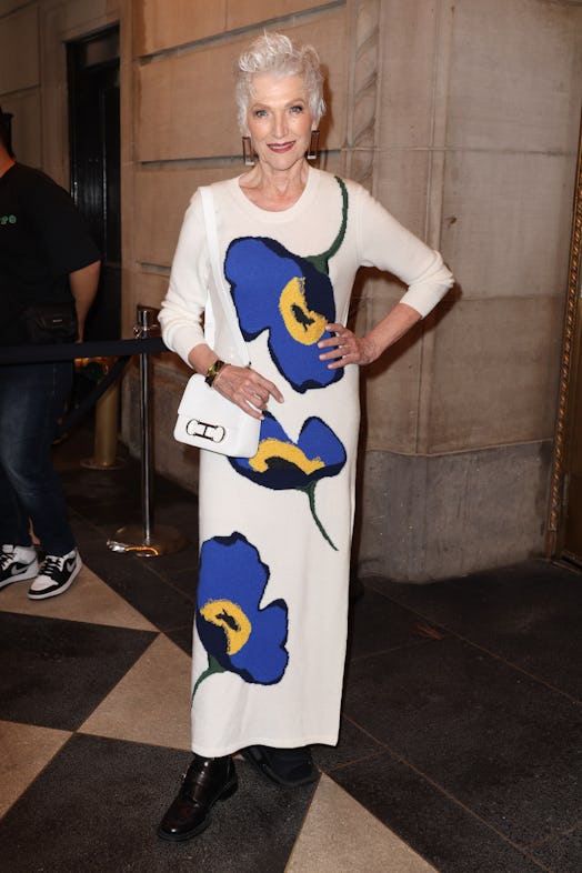 Maye Musk attends the Carolina Herrera Spring 2023 show