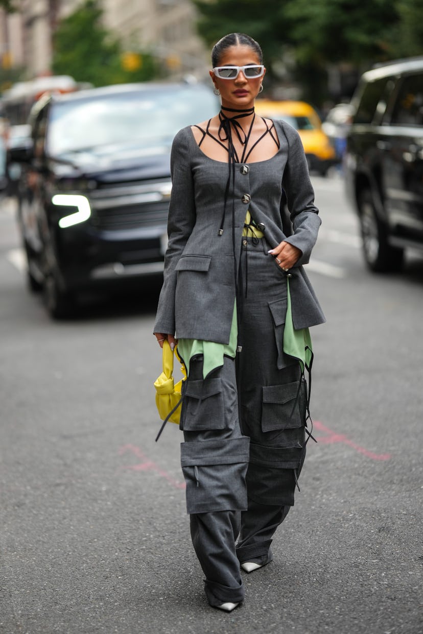 Thassia Naves outside Area during New York Fashion Week.