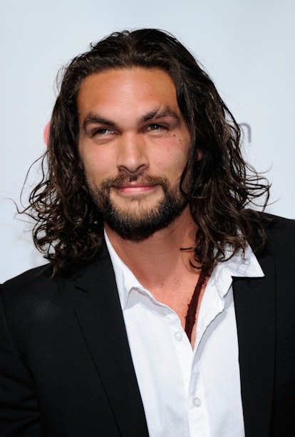 Jason Momoa's hair evolution as seen when the actor was the recipient of the Male Rising Star of 201...
