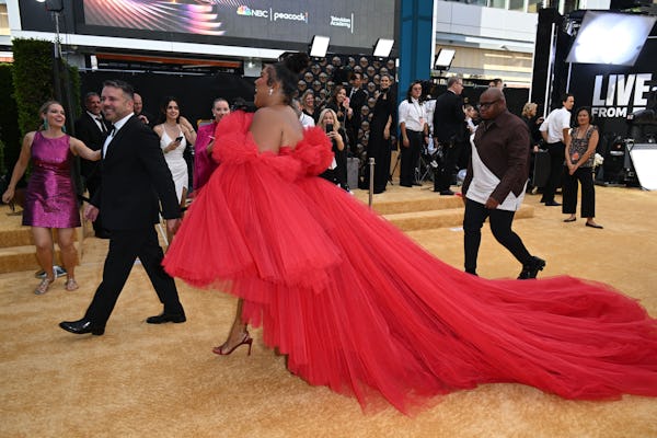 Lizzo arrives for the 74th Emmy Awards at the Microsoft Theater in Los Angeles, California, on Septe...