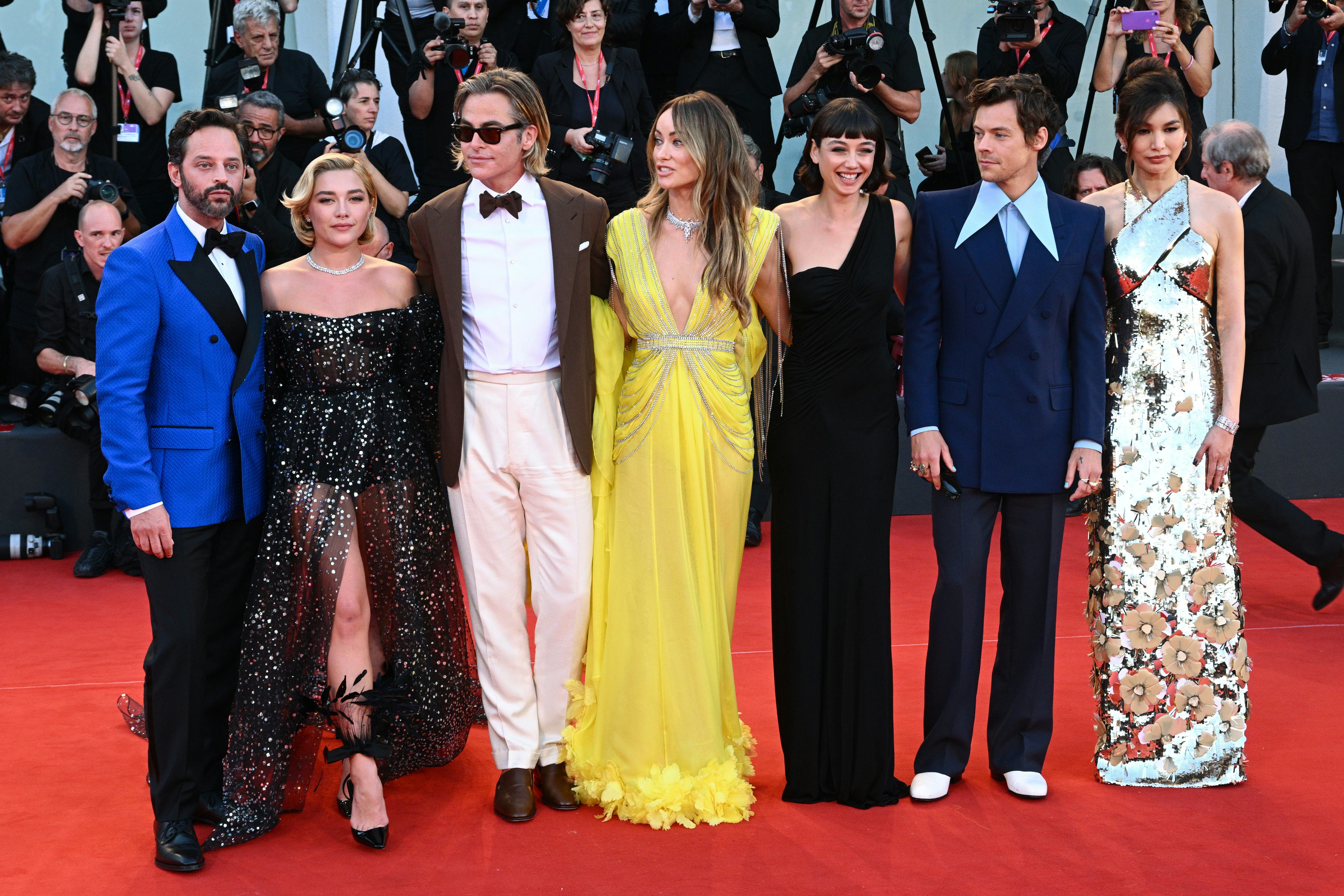 Nick Kroll, Florence Pugh, Chris Pine, Olivia Wilde, Sydney Chandler, Harry Styles and Gemma Chan a&hellip;