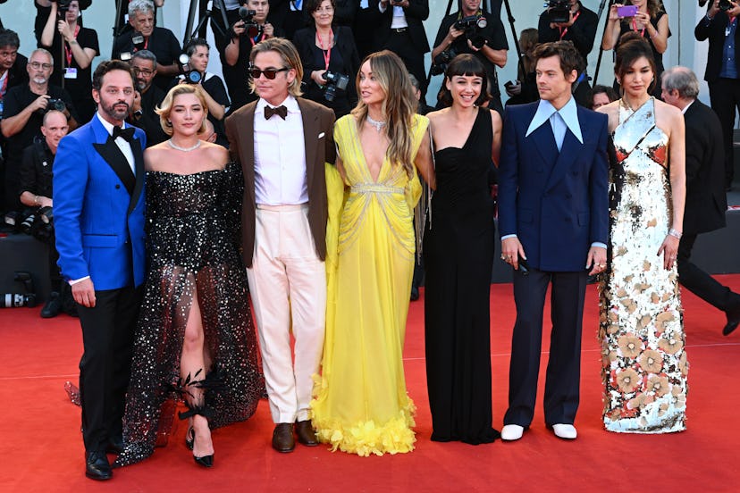 Nick Kroll, Florence Pugh, Chris Pine, Olivia Wilde, Sydney Chandler, Harry Styles and Gemma Chan a…
