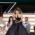 LOS ANGELES, CALIFORNIA - SEPTEMBER 12: Zendaya accepts the Lead Actress in a Drama Series Award for...