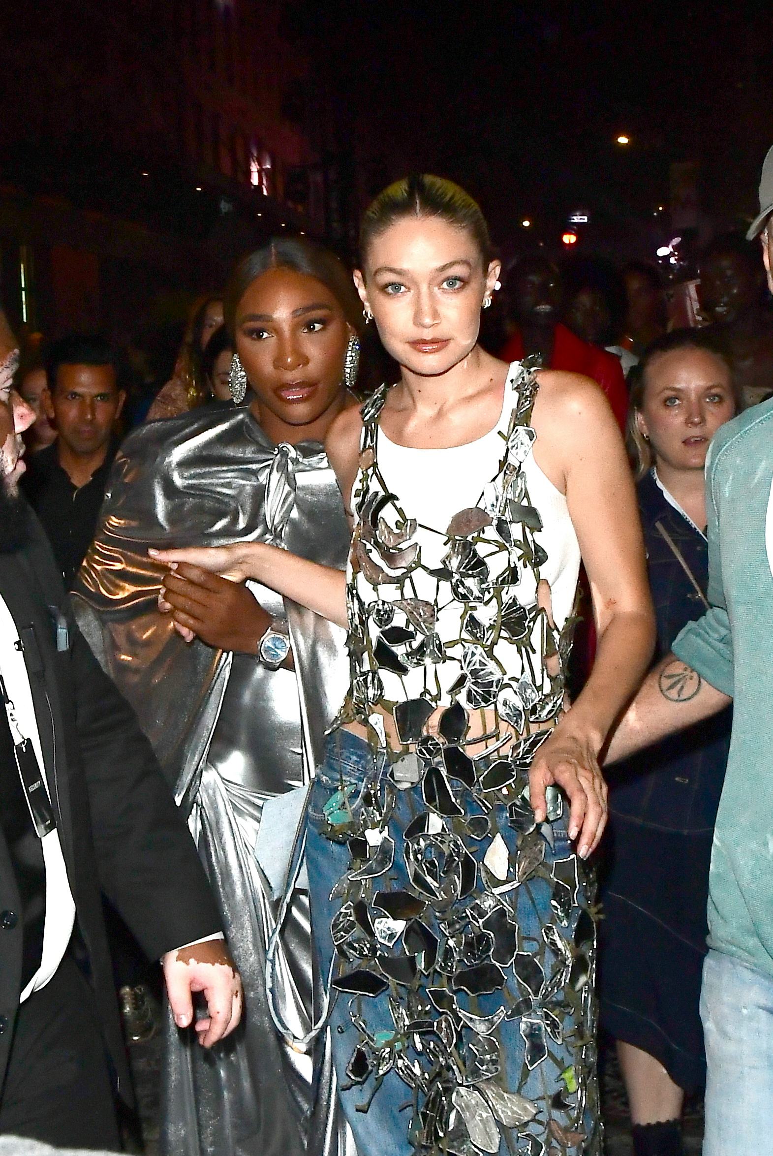 NEW YORK, NY - SEPTEMBER 12:  (L-R)  Serena Williams and Gigi Hadid attend the Vogue World fashion s...