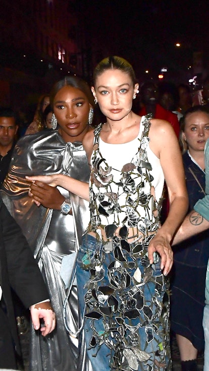NEW YORK, NY - SEPTEMBER 12:  (L-R)  Serena Williams and Gigi Hadid attend the Vogue World fashion s...