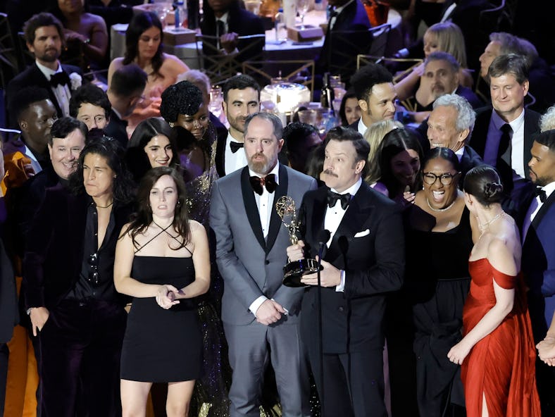Cast and crew of "Ted Lasso" won the best comedy series at the 2022 Emmy Awards, which follows last ...