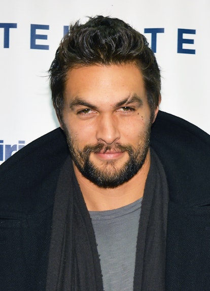 Jason Momoa's hair evolution includes Jason Momoa with short, spiky hair as seen when he attended Si...
