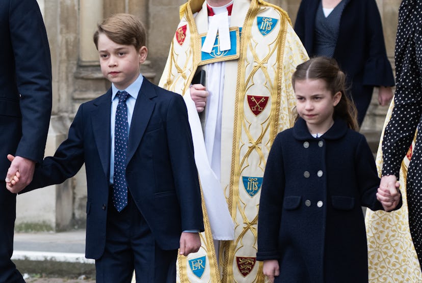Prince George and Princess Charlotte paid their respects at Prince Philip's memorial.