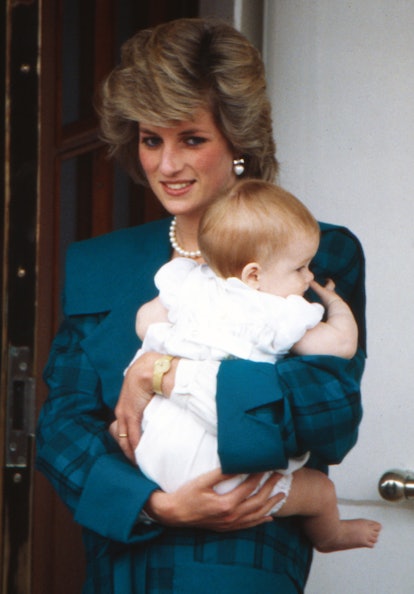 Diana, Princess of Wales, and her son Harry during the journey of the heir to the British throne Cha...