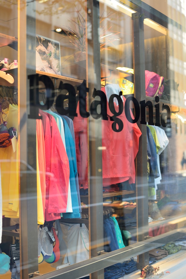 Tokyo, Japan - April 1, 2014: A Patagonia store in the upscale shopping district of Marunouchi.