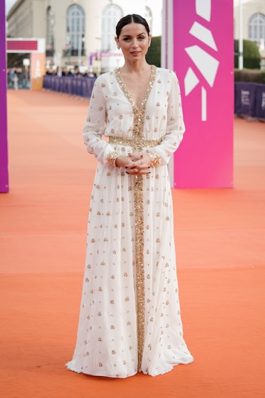 Ana de Armas in Sequin Louis Vuitton Gown at 'Blonde' L.A.