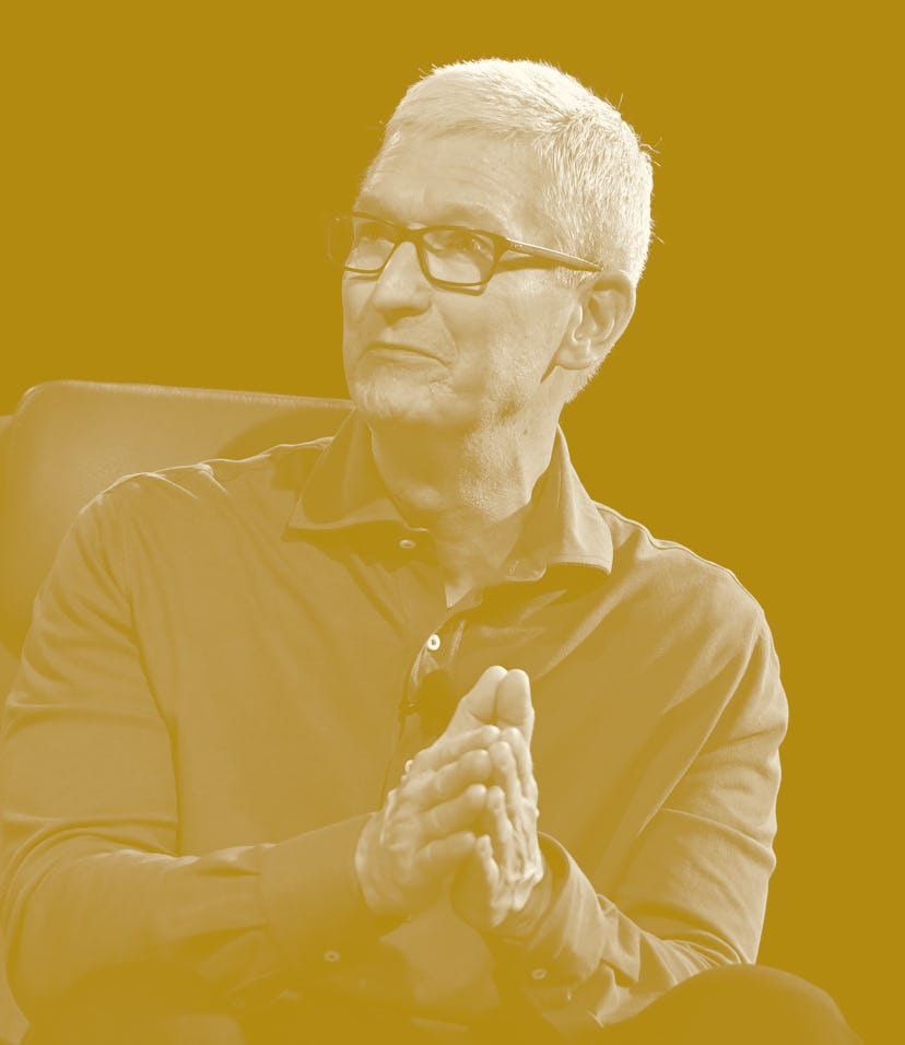 BEVERLY HILLS, CALIFORNIA - SEPTEMBER 07: Chief Executive Officer of Apple Tim Cook speaks onstage d...