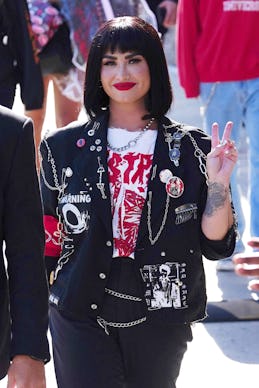 LOS ANGELES, CA - JULY 14: Demi Lovato is seen on July 14, 2022 in Los Angeles, California.  (Photo ...
