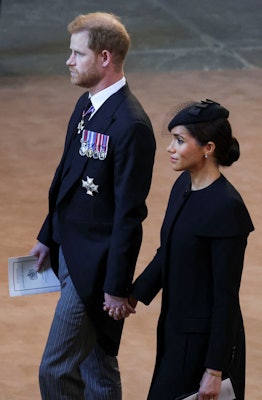 Prince Harry and Meghan Markle's body language at Queen Elizabeth's funeral was interesting.