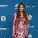 Chrissy Teigen arrives for the 74th Emmy Awards at the Microsoft Theater in Los Angeles, California....