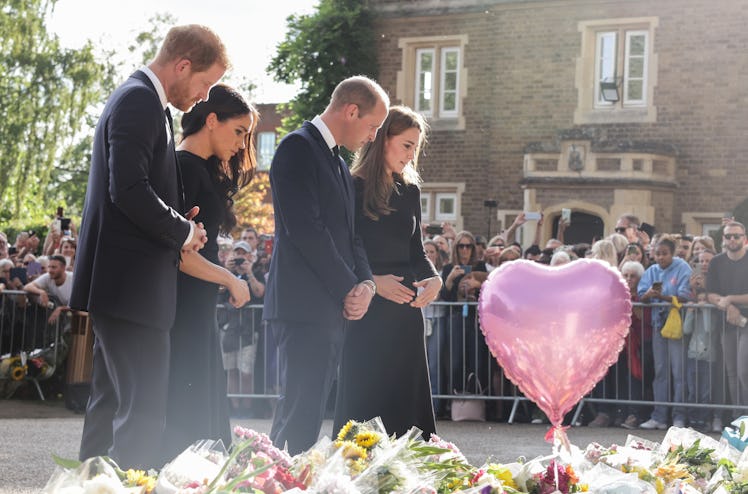 On Sept. 10, Prince William, Prince Harry, Kate Middleton, and Meghan Markle mourned the monarch as ...