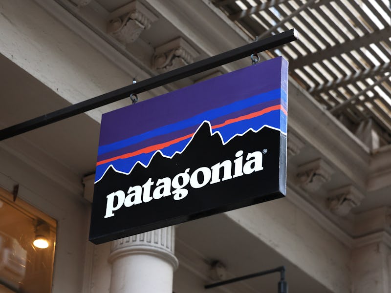 NEW YORK, NEW YORK - SEPTEMBER 14: A Patagonia store signage is seen on Greene Street on September 1...