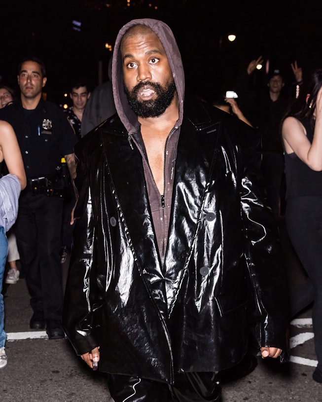 Kanye West is seen at New York Fashion Week. He terminated his partnership with Gap on Thursday.
