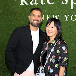 Tom Mora and Jennifer Lyu attend the Kate Spade Presentation during September 2022 New York Fashion ...