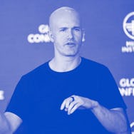 Brian Armstrong, CEO and Co-Founder, Coinbase, speaks during the Milken Institute Global Conference ...
