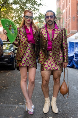 Eleanor Wells and Yoram Heller New York Fashion Week Spring/Summer 2023 street style