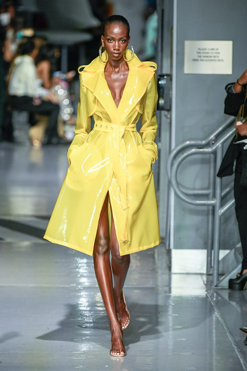 A model walks the runway during the Laquan Smith Ready to Wear Spring/Summer 2023 fashion show as pa...