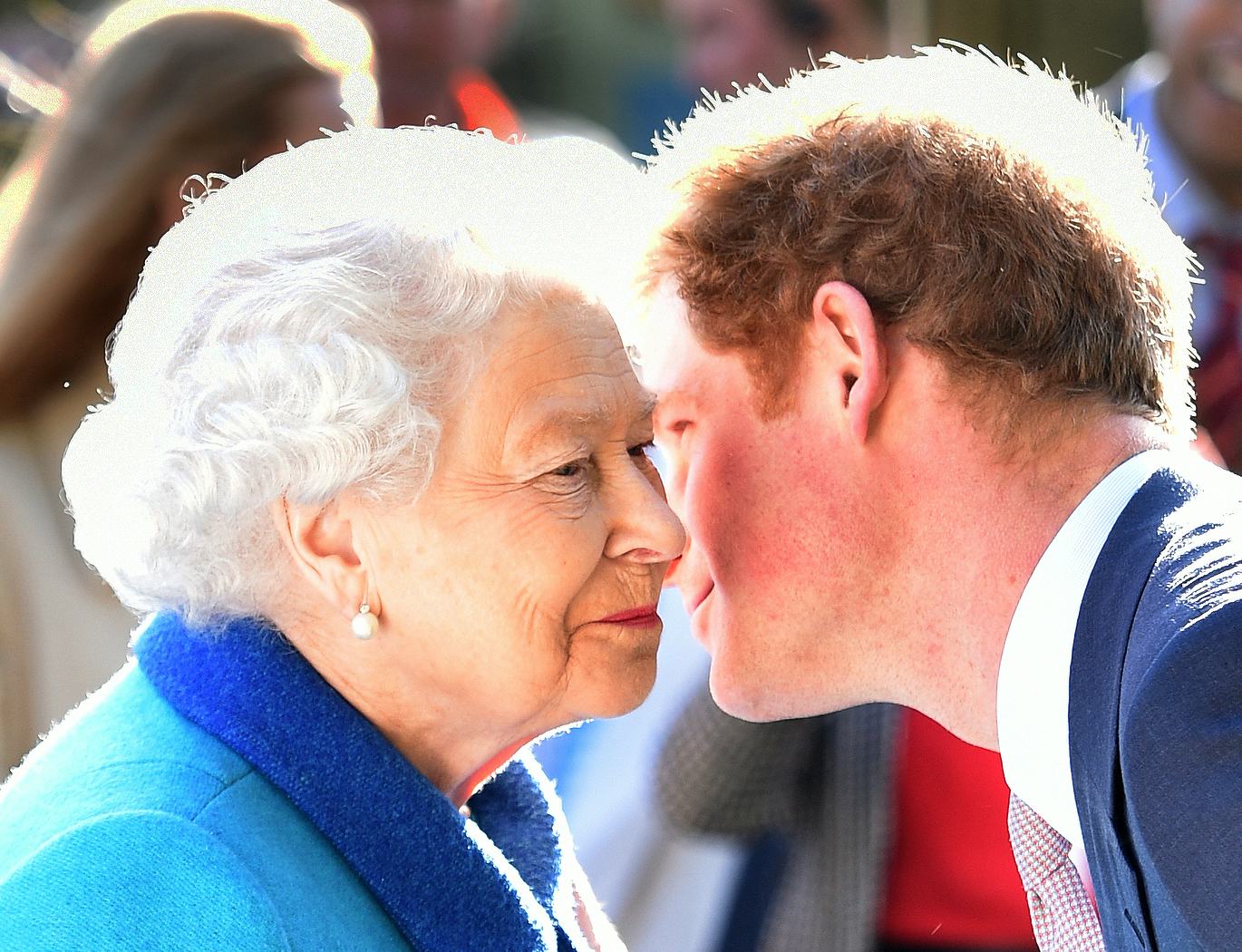 LONDON, ENGLAND - MAY 18:  Queen Elizabeth II and Prince Harry attend at the annual Chelsea Flower s...