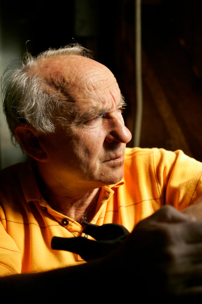 VENTURA, CA. Yvon Chouinard, Patagonia founder/owner, photographed in the tin shed, the original Cho...