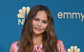 US model Chrissy Teigen arrives for the 74th Emmy Awards at the Microsoft Theater in Los Angeles, Ca...