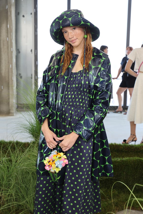 A model poses during the Kate Spade Presentation during September 2022 New York Fashion Week