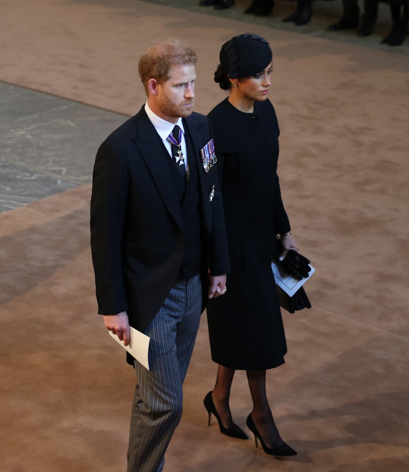 LONDON, ENGLAND - SEPTEMBER 14: Prince Harry, Duke of Sussex and Meghan, Duchess of Sussex attend as...