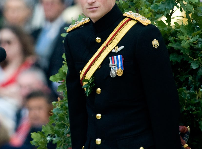 Prince Harry, seen here wearing his military regalia, is expected to don his military attire once ag...