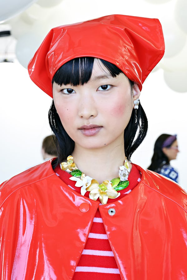 A model poses during the Kate Spade Presentation during September 2022 New York Fashion Week 