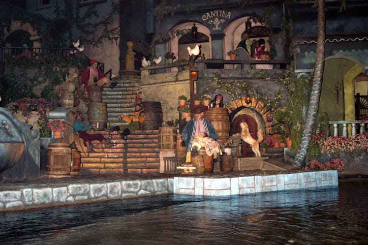 Captain Jack Sparrow (Johnny Depp) in the "Pirates of the Caribbean" Ride at Disneyland (Photo by B...