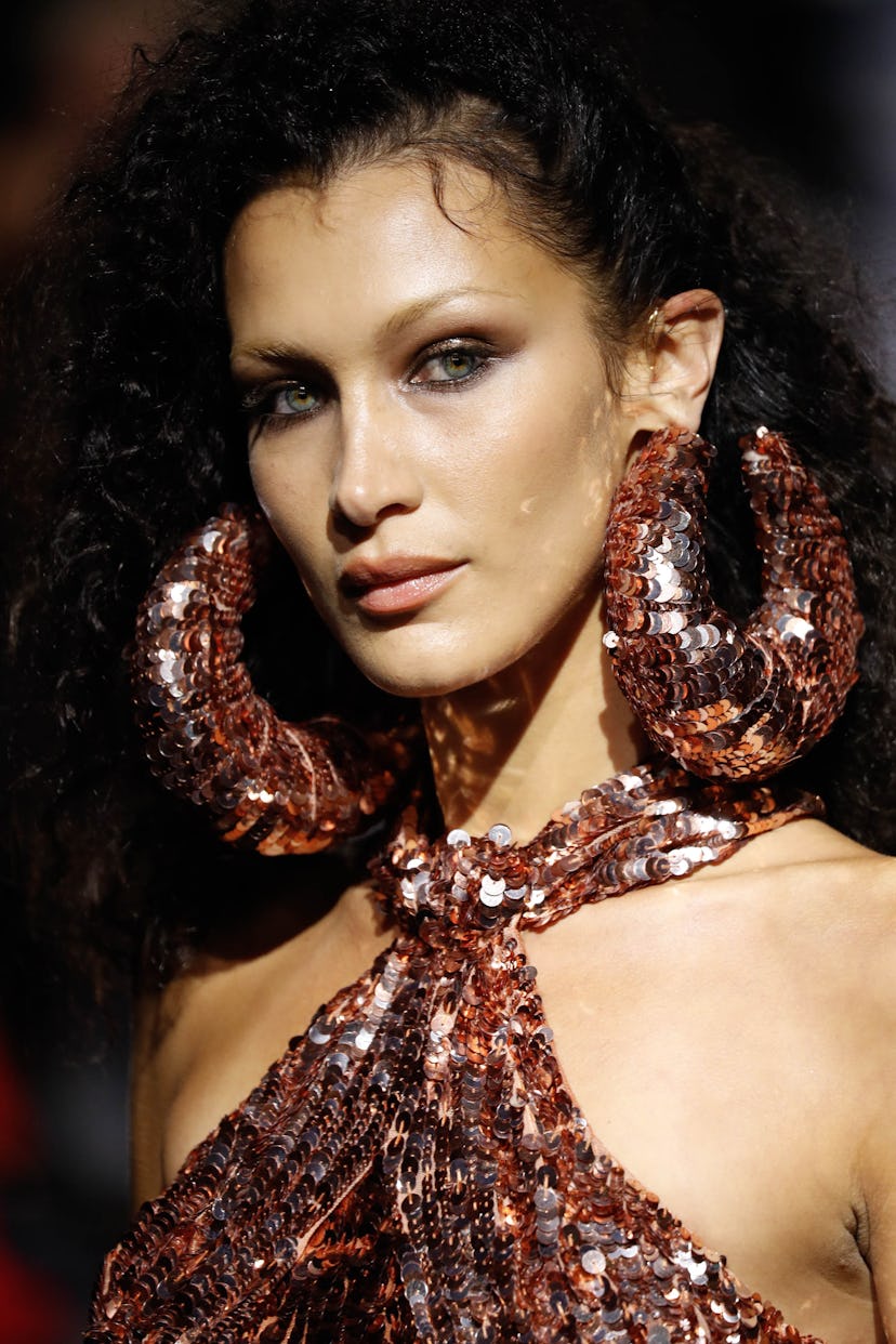 Bella Hadid walks the runway at the Tom Ford fashion show during September 2022 New York Fashion Wee...