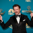 LOS ANGELES, CA - September 12, 2022 -  Jason Sudeikis won an Emmy at the 74th Primetime Emmy Awards...