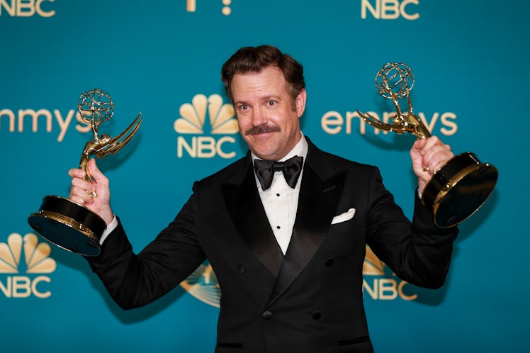 LOS ANGELES, CA - September 12, 2022 - Jason Sudeikis won an Emmy at the 74th Primetime Emmy Awards...