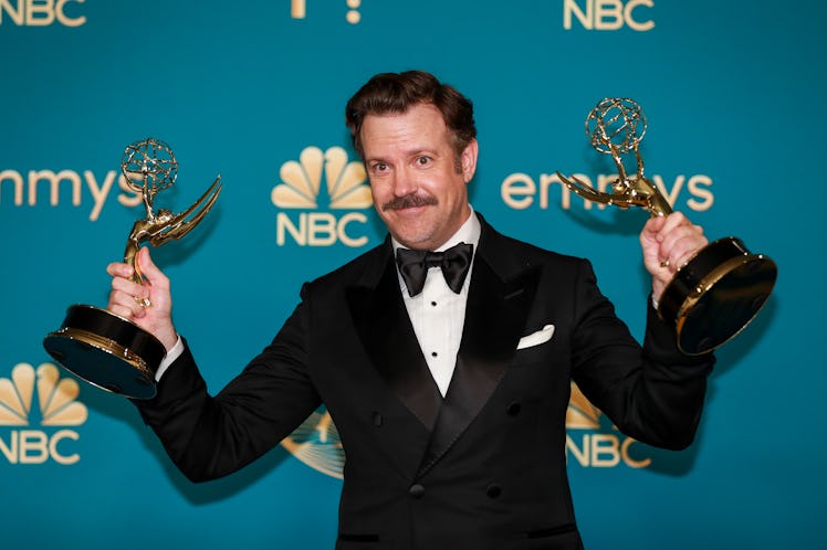 LOS ANGELES, CA - September 12, 2022 -  Jason Sudeikis won an Emmy at the 74th Primetime Emmy Awards...