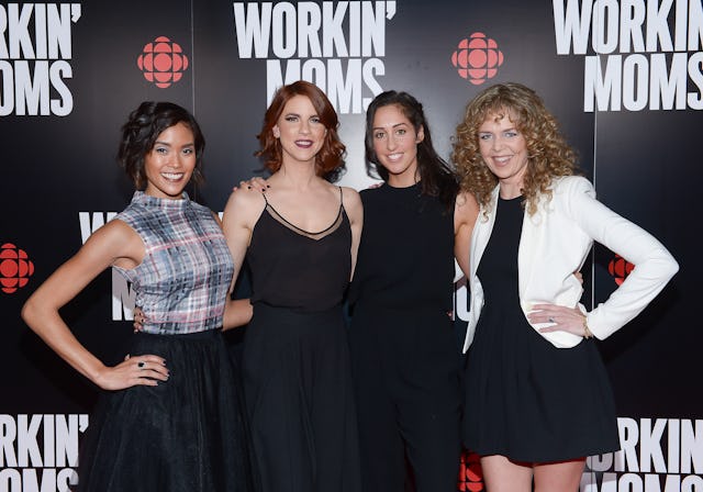 TORONTO, ON - JANUARY 09: (L-R) Cast members Jessalyn Wanlim, Dani Kind, Catherine Reitman and Juno...
