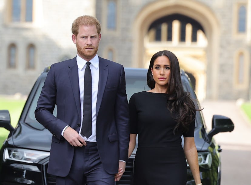 Prince Harry and Meghan Markle reportedly won't be at pre-funeral reception following Queen Elizabet...