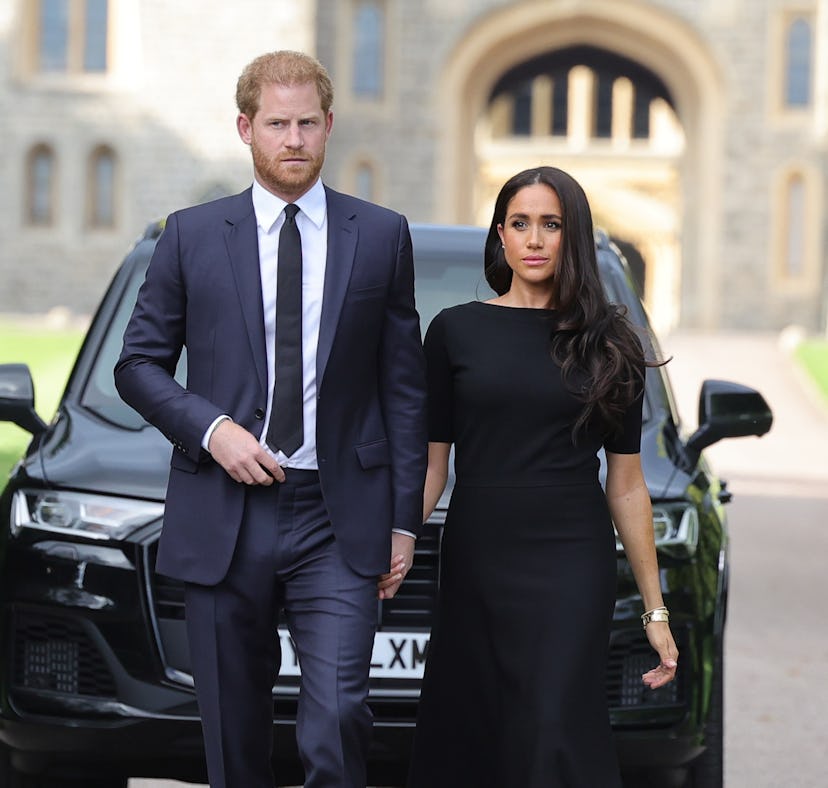 Prince Harry and Meghan Markle reportedly won't be at pre-funeral reception following Queen Elizabet...