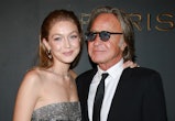 NEW YORK, NY - SEPTEMBER 12: Gigi Hadid and Mohamed Hadid attend the launch of Messika By Gigi Hadid...
