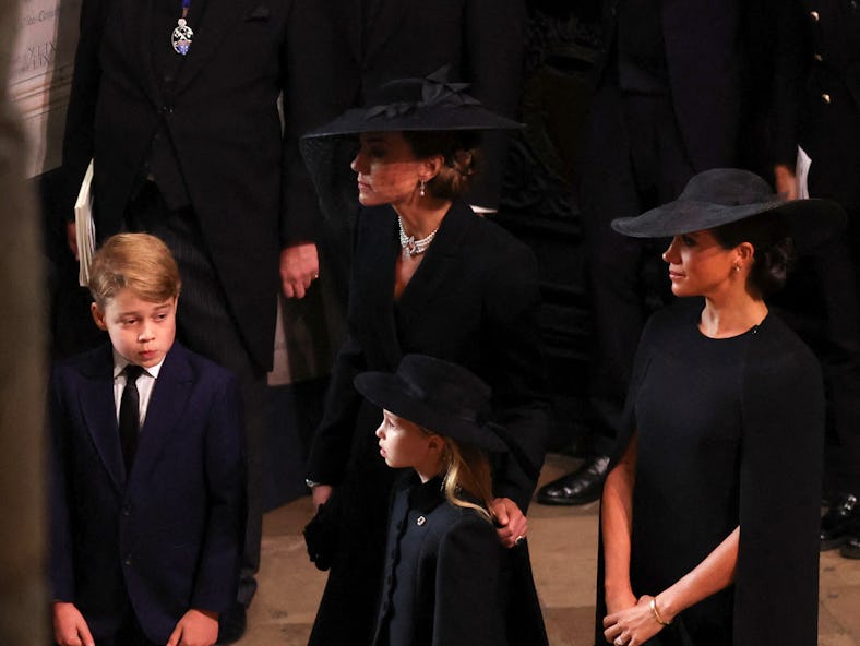 The royal family's outfits at Queen Elizabeth's funeral.