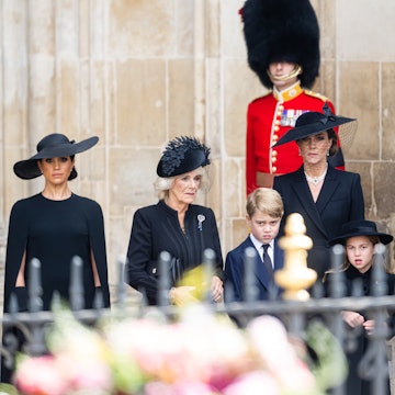 The Queen's state funeral was held on Monday. Here, Meghan, Duchess of Sussex, Camilla, Queen Consor...