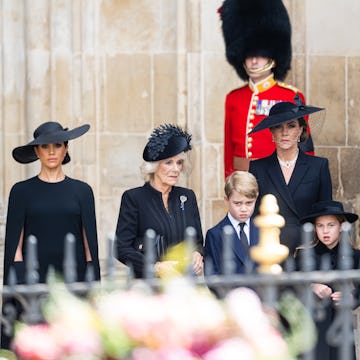 The Queen's state funeral was held on Monday. Here, Meghan, Duchess of Sussex, Camilla, Queen Consor...